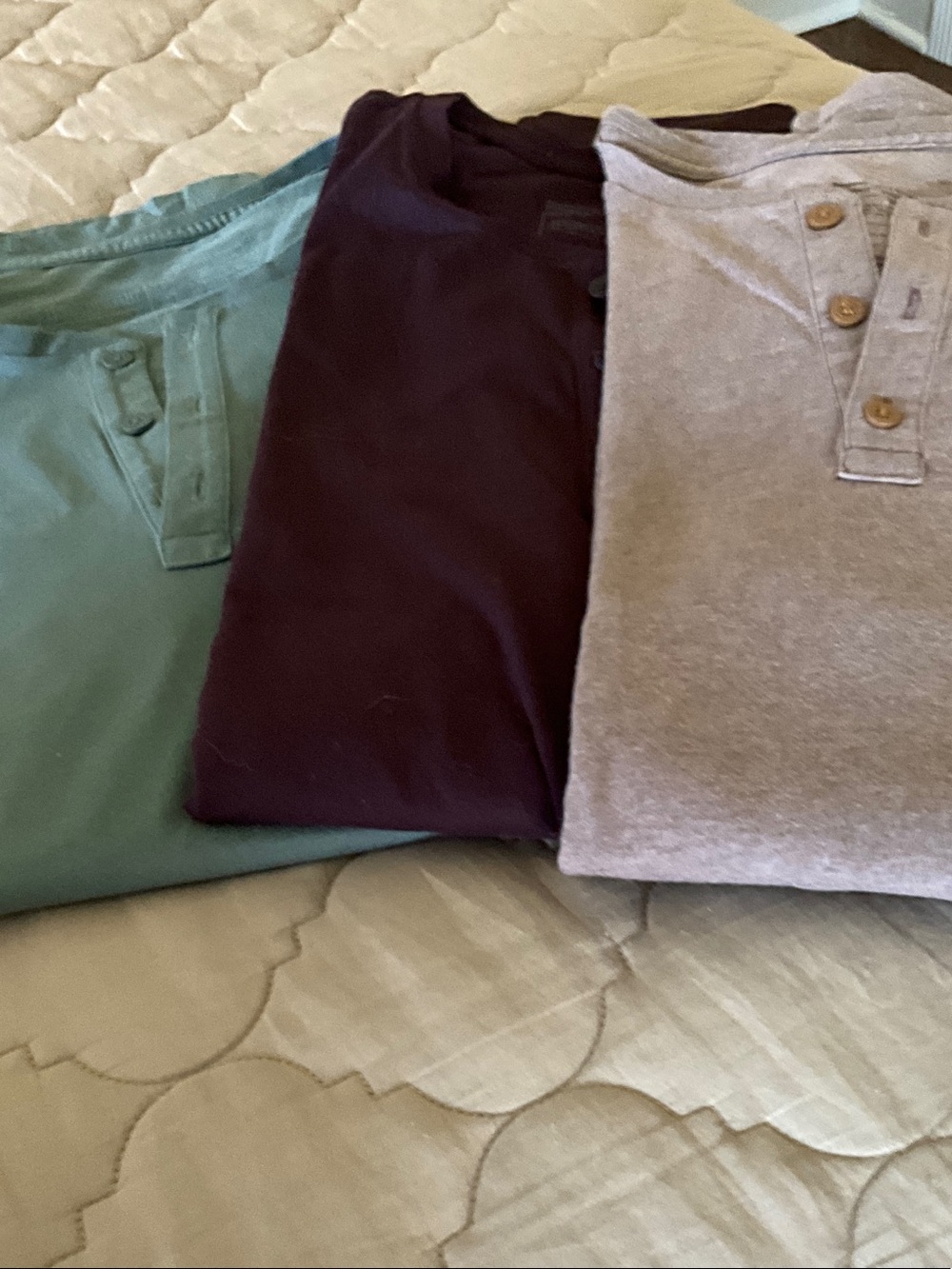 Patagonia Men's Long-Sleeve Henley Sweater - Green, Burgundy, & cocoa